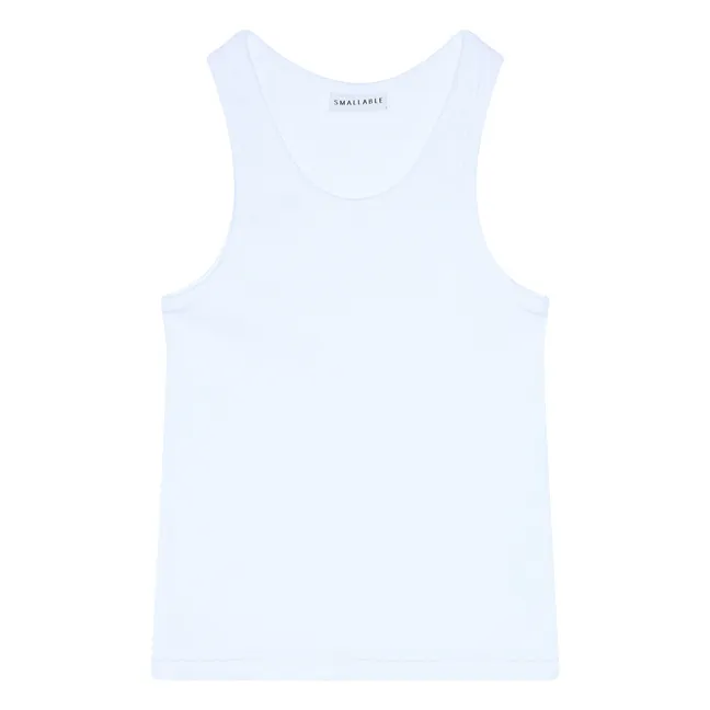 Geripptes Tank-Top Ayla Bio-Baumwolle | Weiß