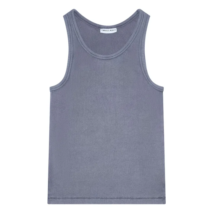 Camiseta de tirantes Ayla de algodón orgánico | Gris Carbón- Imagen del producto n°0