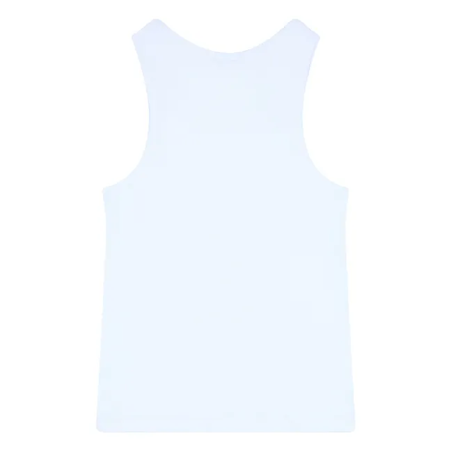 Geripptes Tank-Top Ayla Bio-Baumwolle | Weiß