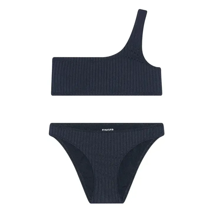Finger In The Nose Black Bayle Asymmetric Swimsuit