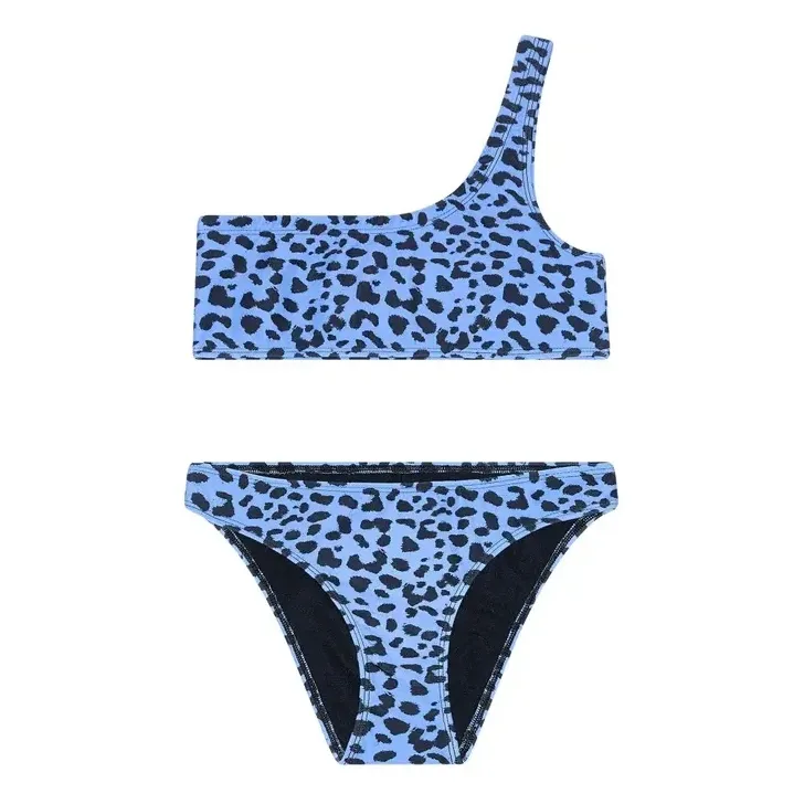 Finger In The Nose Light Blue Bayle Asymmetric Swimsuit
