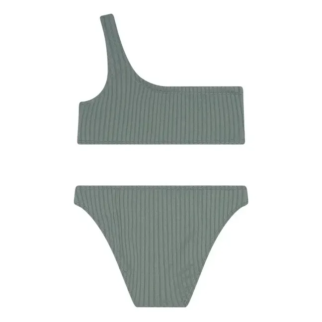 Bayle Asymmetric Swimsuit | Light khaki