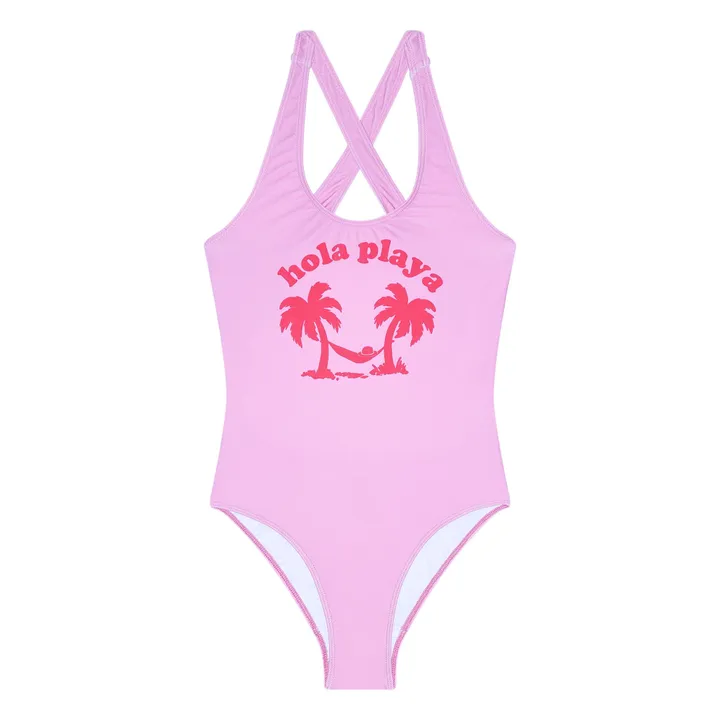 Maillot de Bain Dos Nageur Bay | Rose bonbon- Image produit n°0