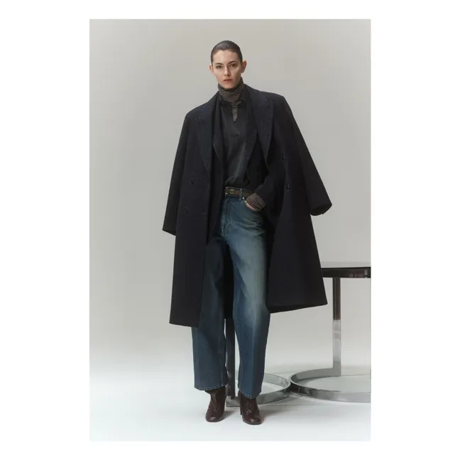 Jersey de lana merina y cachemira | Gris Antracita