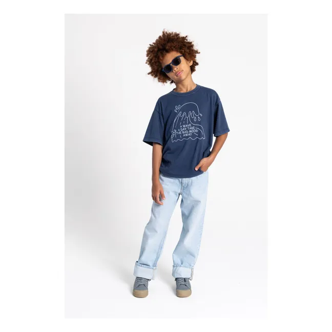 T-shirt Finn Coton Bio | Azul Marino