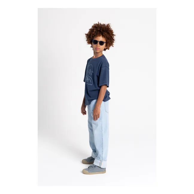 T-shirt Finn Coton Bio | Azul Marino