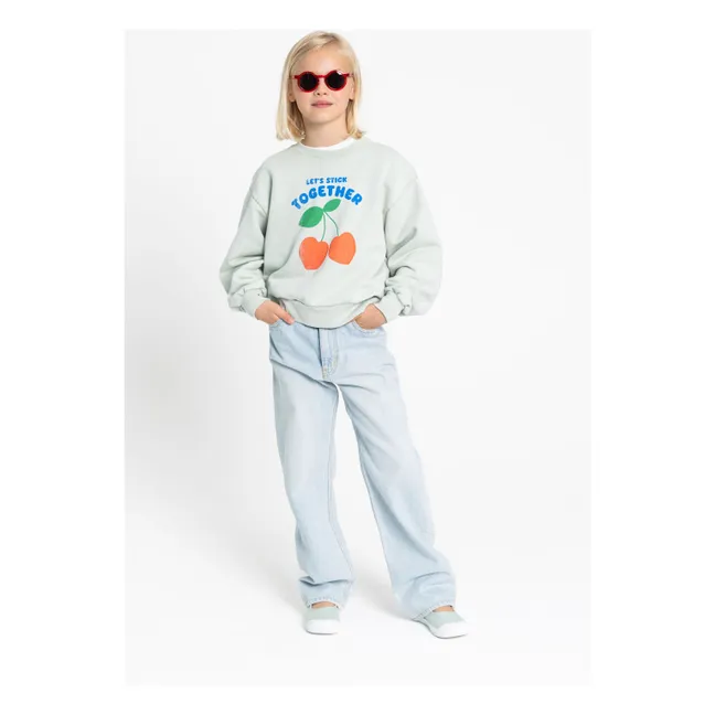 Alba organic cotton sweatshirt | Celadon