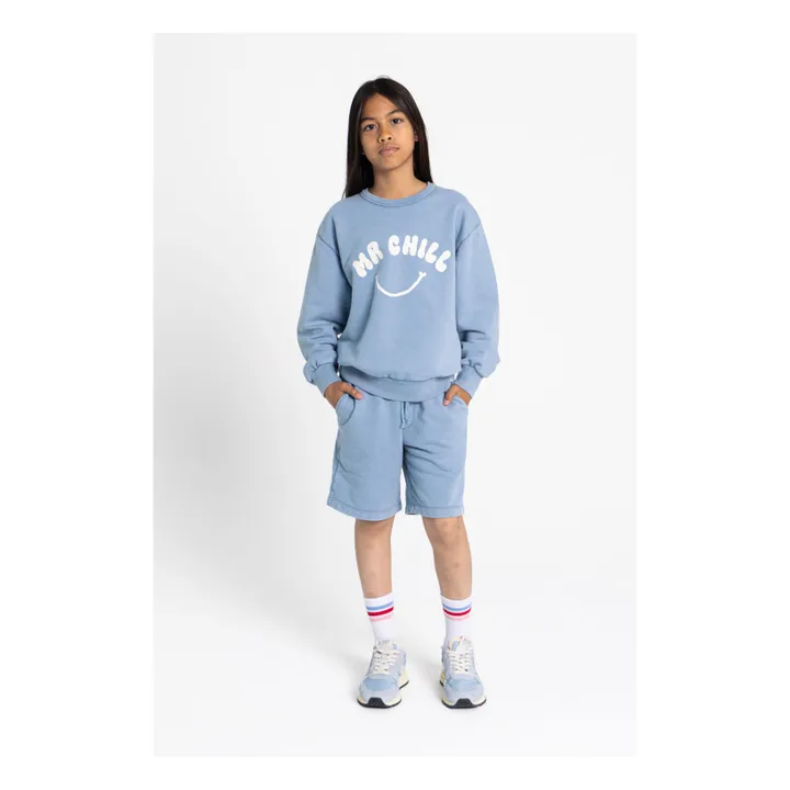 Short York Coton Bio | Bleu gris- Image produit n°1