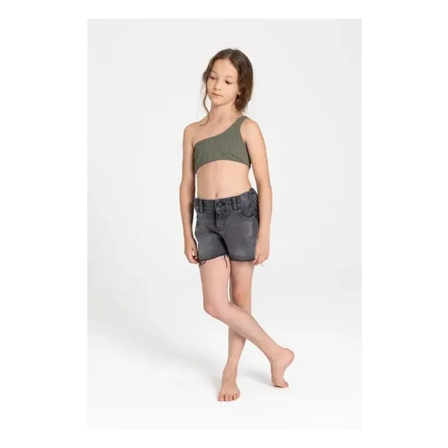 Bayle Asymmetric Swimsuit | Light khaki
