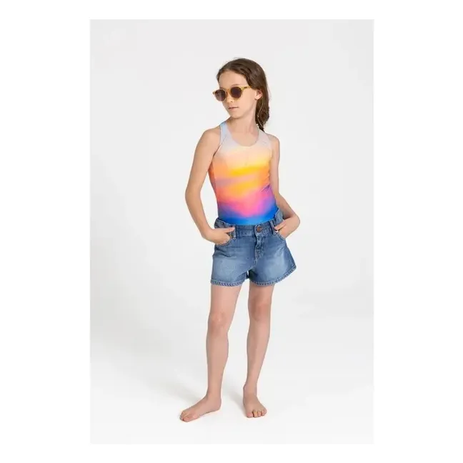 Olivia Backswimming Swimsuit | Light blue