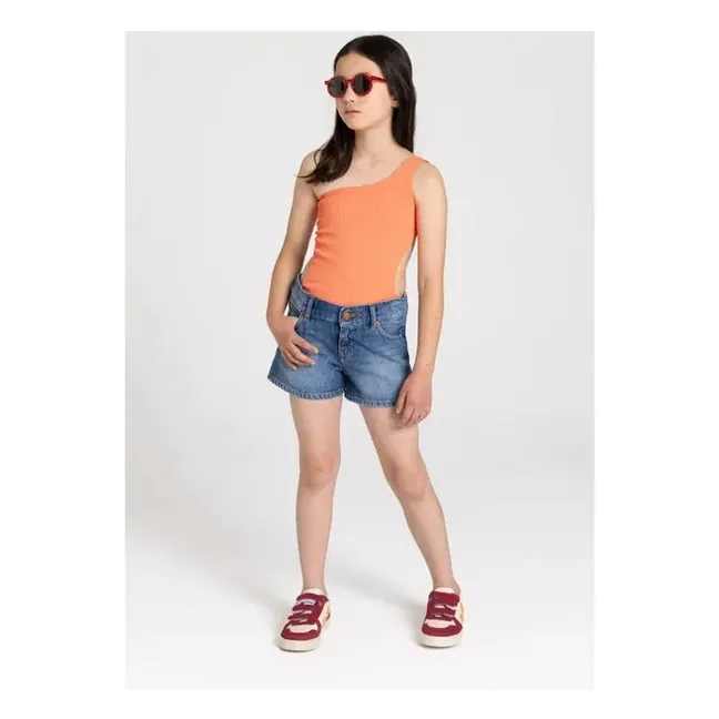 Sia Asymmetric Swimsuit | Coral
