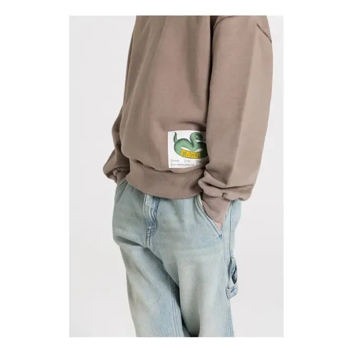 Blow organic cotton sweatshirt | Taupe brown- Product image n°4