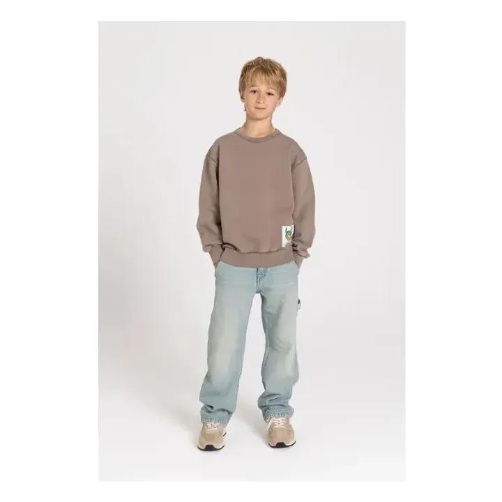 Blow organic cotton sweatshirt | Taupe brown- Product image n°1