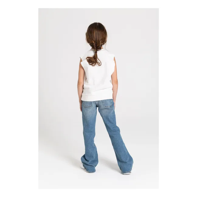 Sweat Sans Manches Clem Coton Bio | Blanc cassé