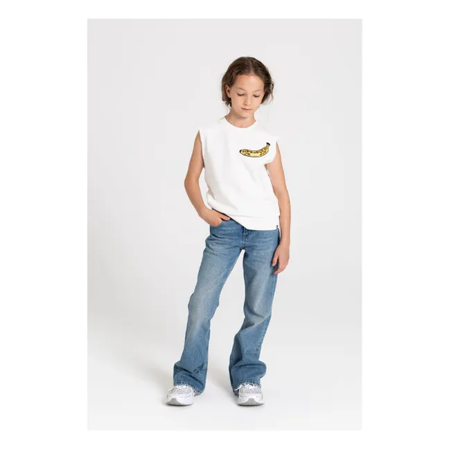 Sweat Sans Manches Clem Coton Bio | Blanc cassé