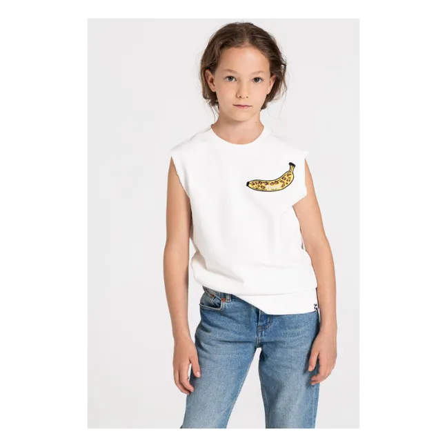 Sweat Sans Manches Clem Coton Bio | Blanc cassé