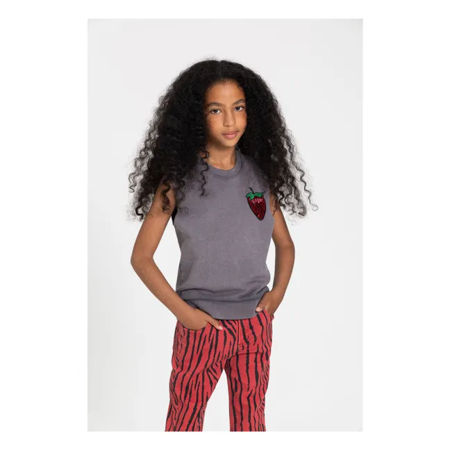 Sweat Sans Manches Clem Coton Bio | Gris charbon