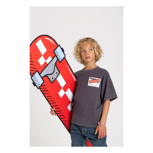 Camiseta King de algodón ecológico | Gris Carbón