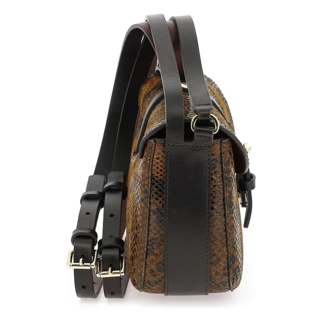 Borsa Le Sab June con stampa serpente | Marrone