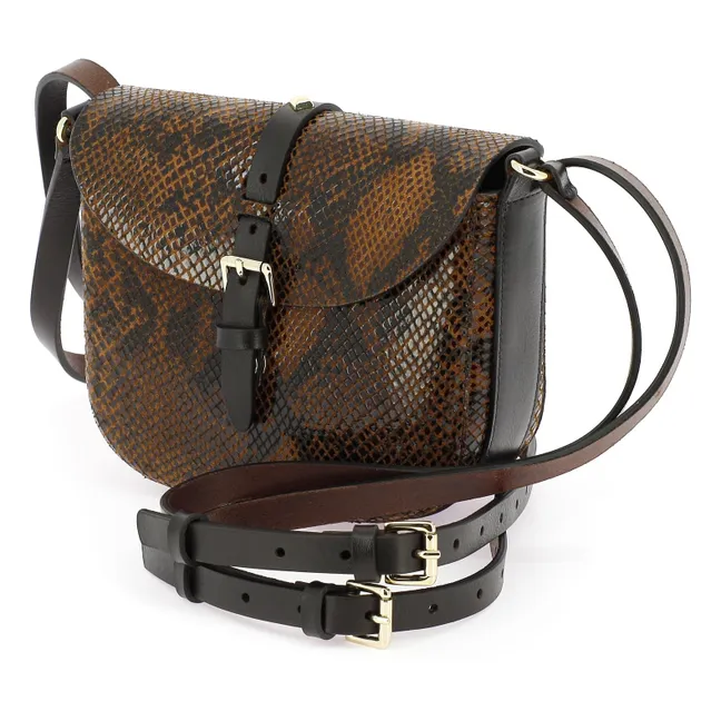 Sac Le Sab June Imprimé Serpent | Marron