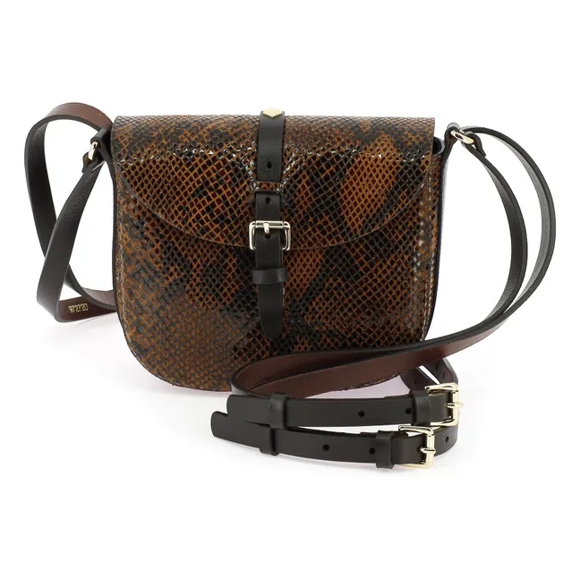 Le Sab June Snake Print Bag | Brown
