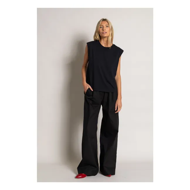 T-shirt Sans Manches Freja Coton Bio | Noir