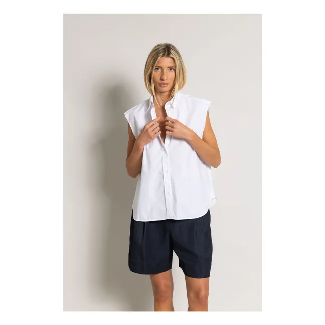 Chemise Sans Manches Laura | Blanc