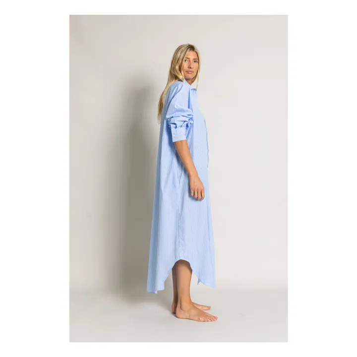 Robe Chemise Melissa Rayée | Bleu Clair- Image produit n°2