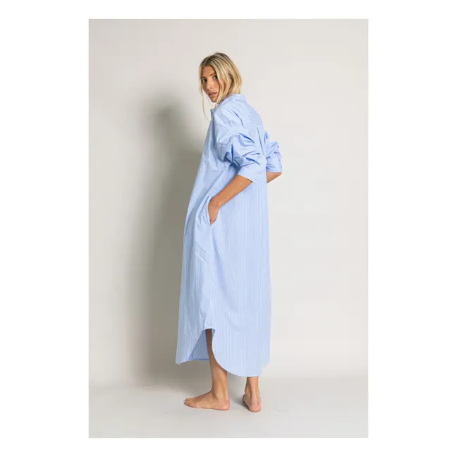 Robe Chemise Melissa Rayée | Bleu Clair