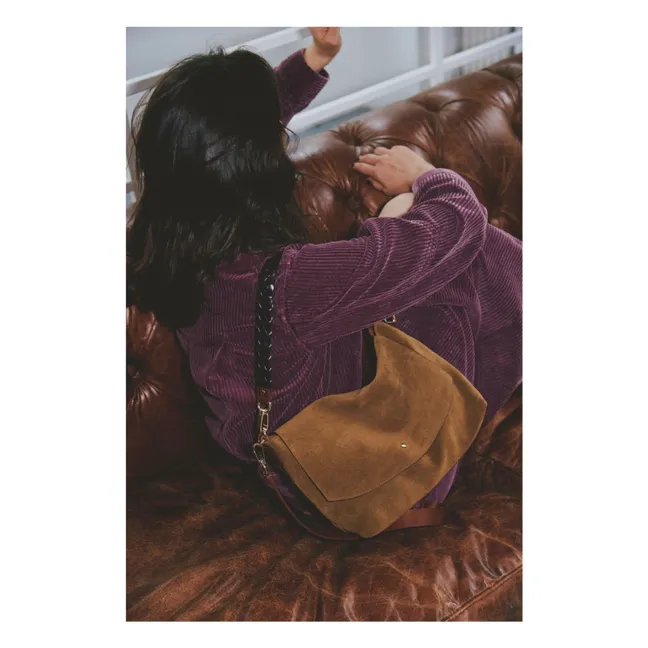 Le New Benson Velvet Bag | Tabacco