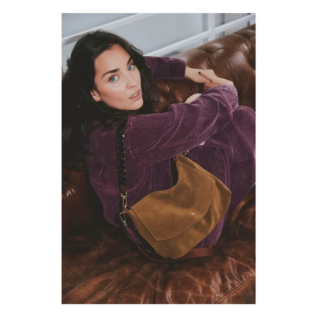 Le New Benson Velvet Bag | Tabacco