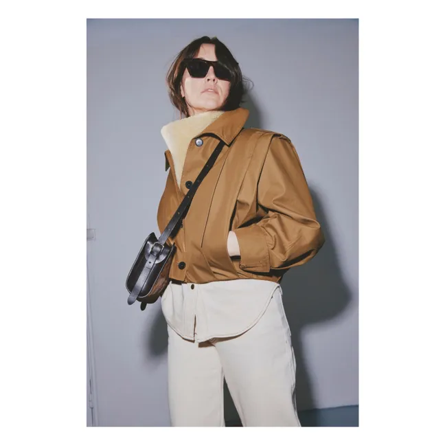 Le New Bea Snake Print Bag | Brown