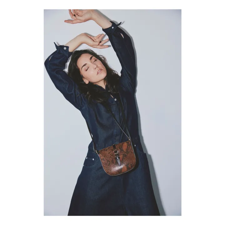Le Sab June Snake Print Bag | Brown- Product image n°6