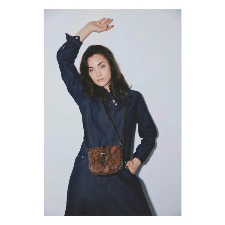 Le Sab June Snake Print Bag | Brown- Product image n°5