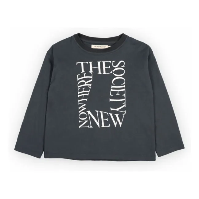 Oscar organic cotton long-sleeve T-shirt | Black