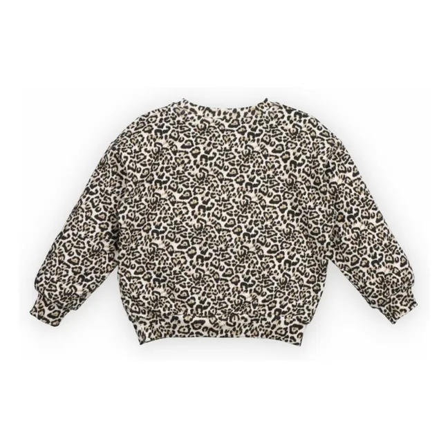 Sudadera con logotipo de leopardo | Beige