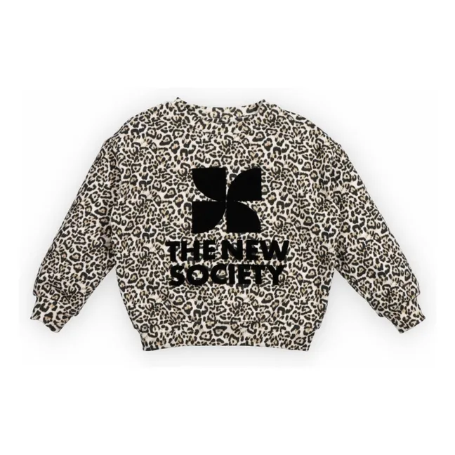 Sudadera con logotipo de leopardo | Beige