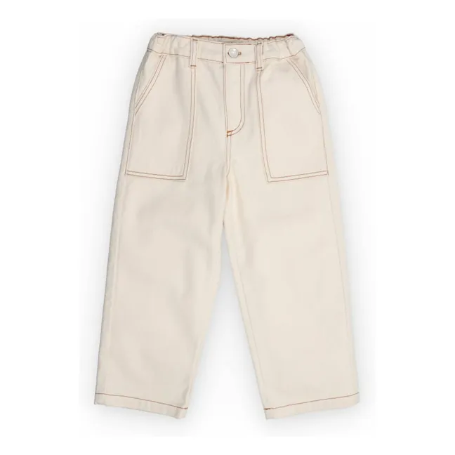 Jean Baggy Coton Bio | Ecru