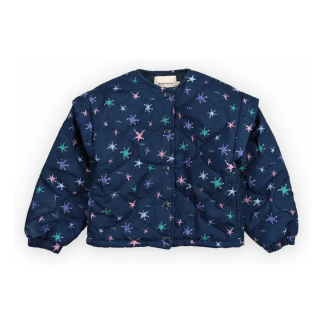 Chaqueta de fibra reciclada Althea Etoiles | Azul Marino