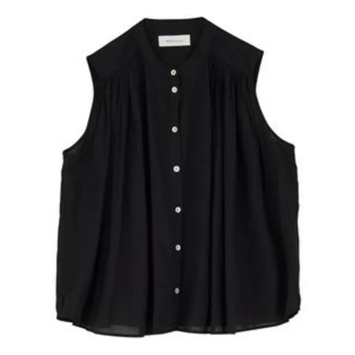 Top Louise Coton Bio | Noir- Image produit n°0