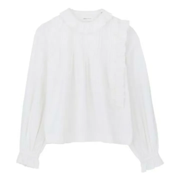 Blouse Iris Coton Bio | Blanc optique- Image produit n°0
