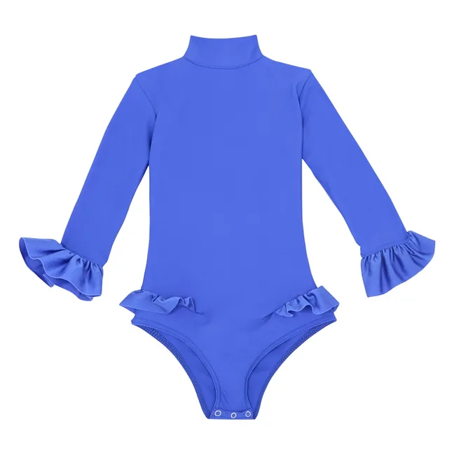 Bora Bora Surfer 1-Piece Anti-UV Swimsuit | Azure blue