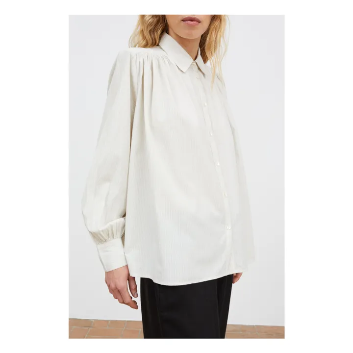 Chemise Louise Coton Bio | Blanc optique- Image produit n°3