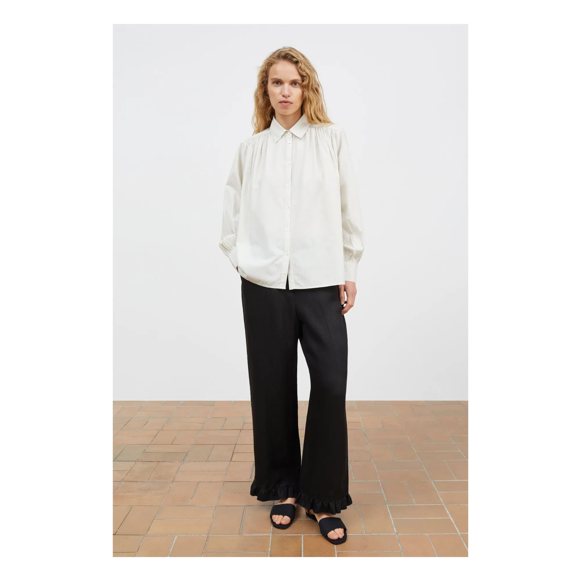 Skall Studio Optic White Louise Organic Cotton Shirt