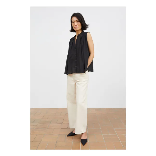 Top Louise Coton Bio | Noir