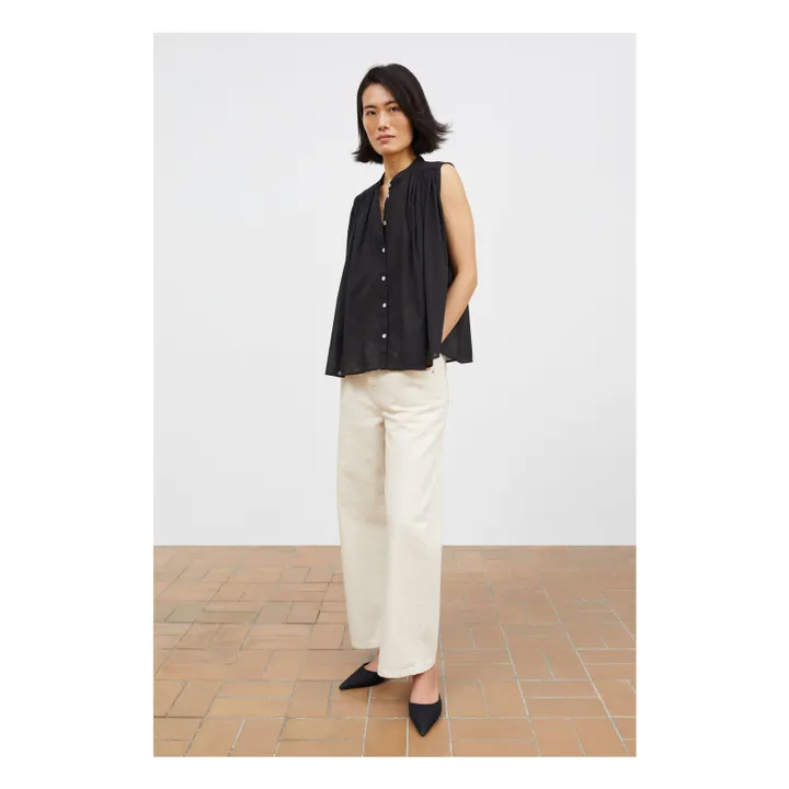 Top Louise Coton Bio | Noir- Image produit n°2
