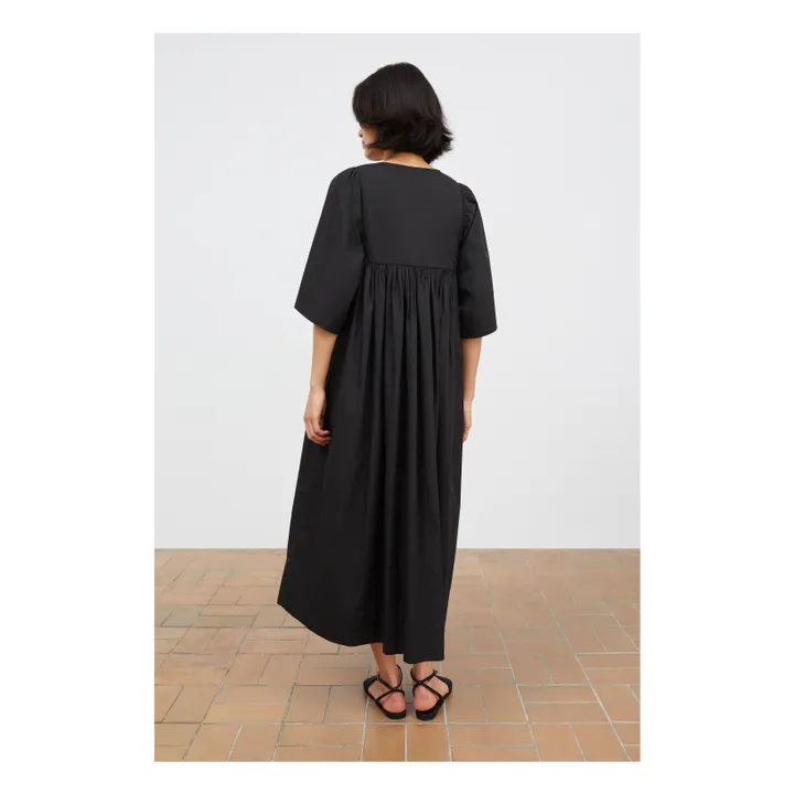 Robe Nadja Coton Bio | Noir- Image produit n°2