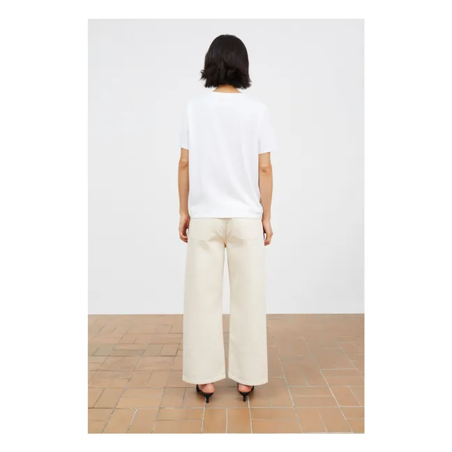 Crop Taylor Jeans aus Bio-Baumwolle | Seidenfarben