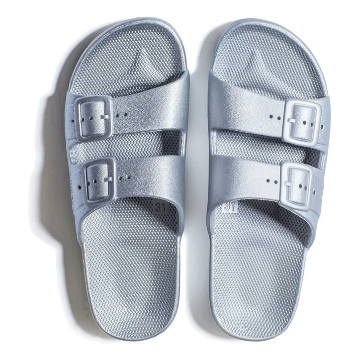 Sandales Fancy | Bleu métallique- Image produit n°0