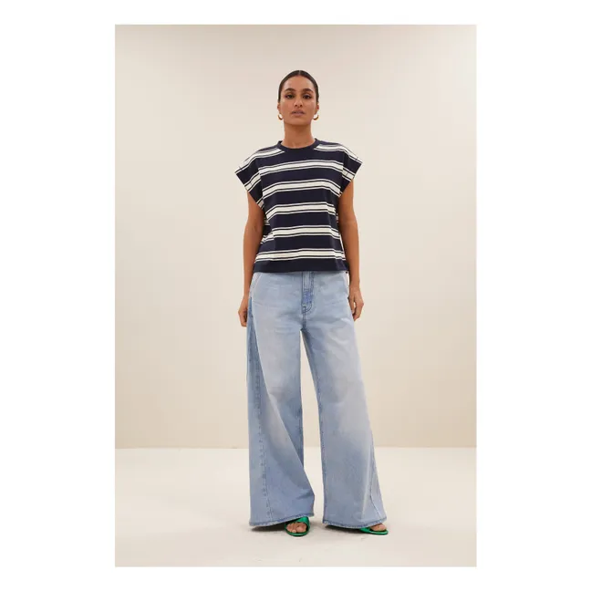 T-shirt Manson Rayé | Bleu marine